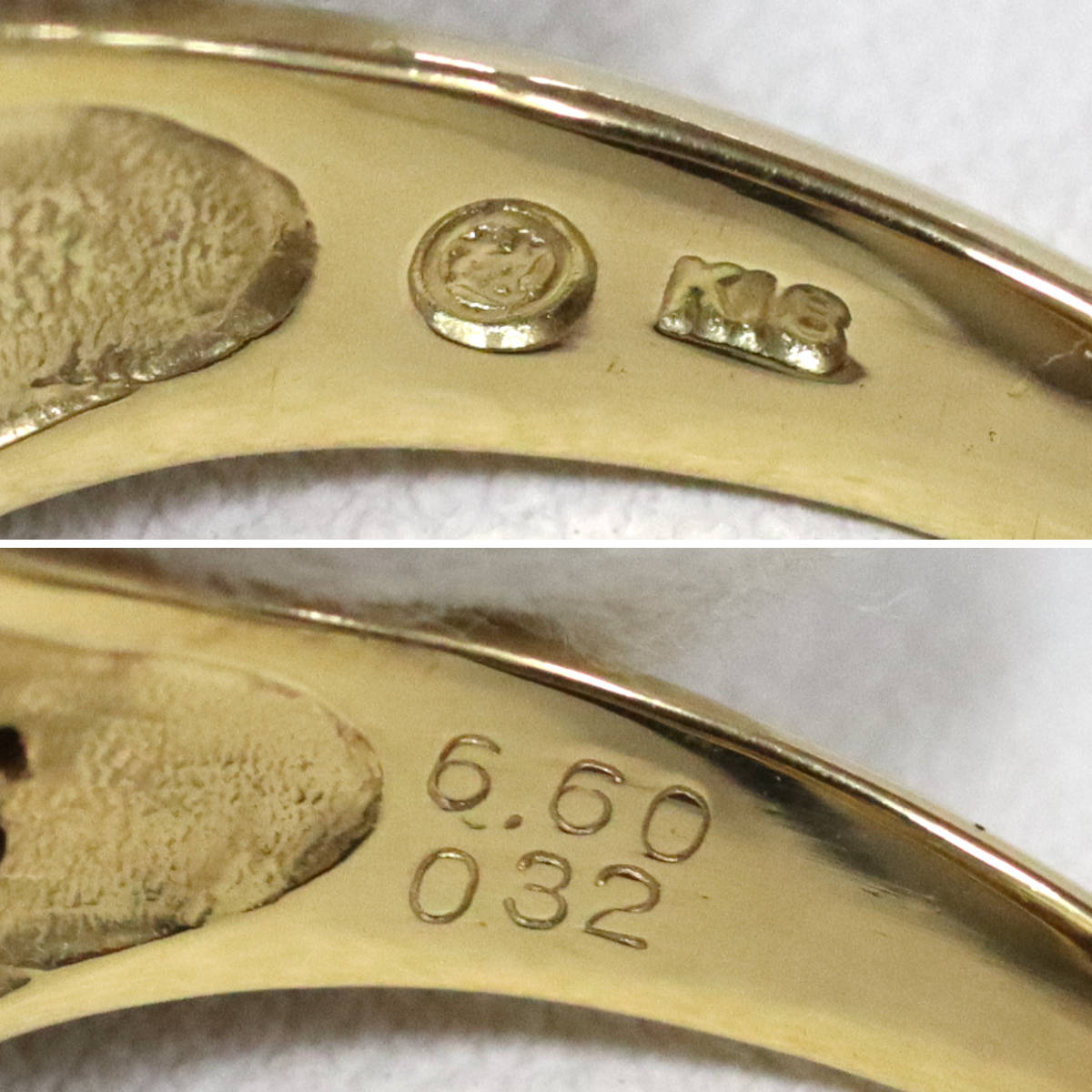 画像6: K18アメジストダイヤモンドリング AM6.60 D0.32 8.6g #17 (6)