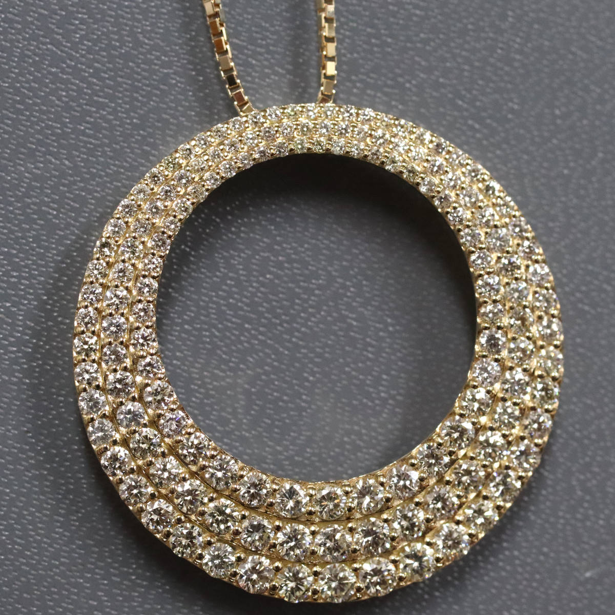 K18ダイヤモンドペンダント D3.00 14.2g AJ付70cm