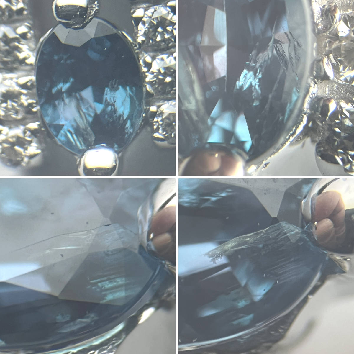 画像5: Pt850/Pt900アレキサンドライトダイヤモンドペンダント A0.19 D0.36 4.4g AJ付44cm (5)