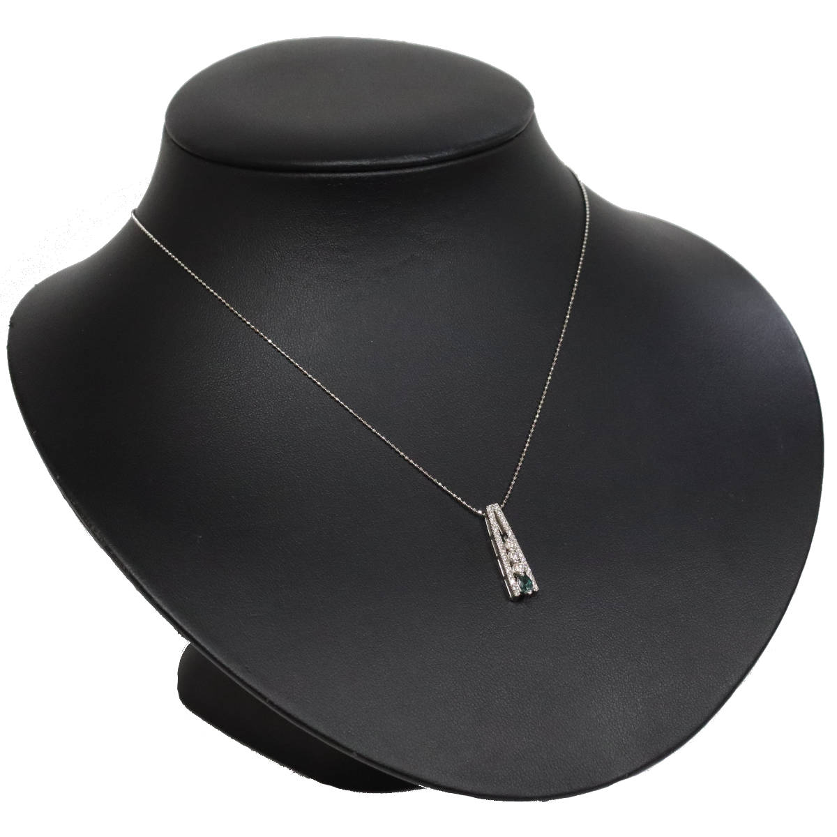 画像7: Pt850/Pt900アレキサンドライトダイヤモンドペンダント A0.19 D0.36 4.4g AJ付44cm (7)