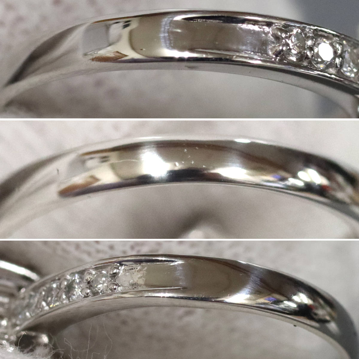 画像6: Pt900アレキサンドライトダイヤモンドリング A0.36 D0.39 5.3g #13 (6)