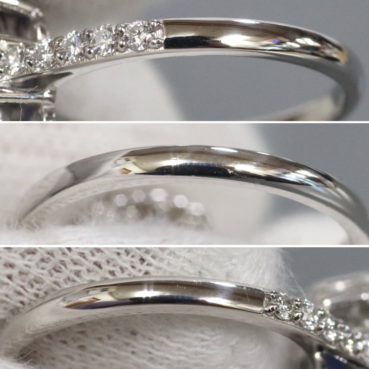 画像6: Pt900コーンフラワーブルーサファイアダイヤモンドリング S2.98 D1.00 7.5g #12.5 AIGS鑑別書 (6)