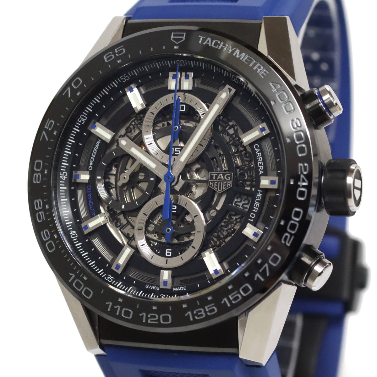 画像1: カレラ キャリバー ホイヤー01 ブルータッチ エディション(CAR2A1T.FT6052) (1)