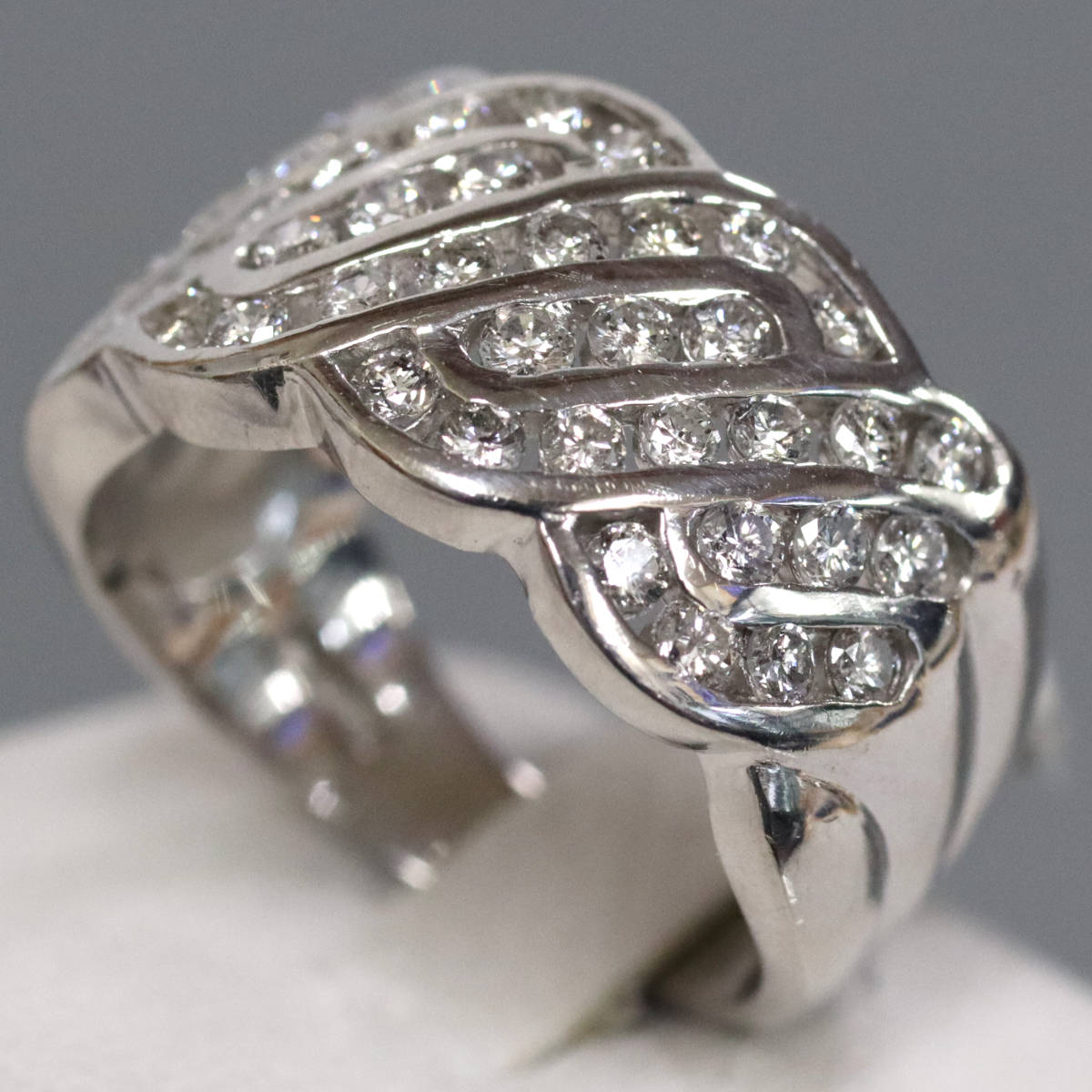 画像2: Pt900ダイヤモンドリング D1.00 10.8g #12.5 (2)