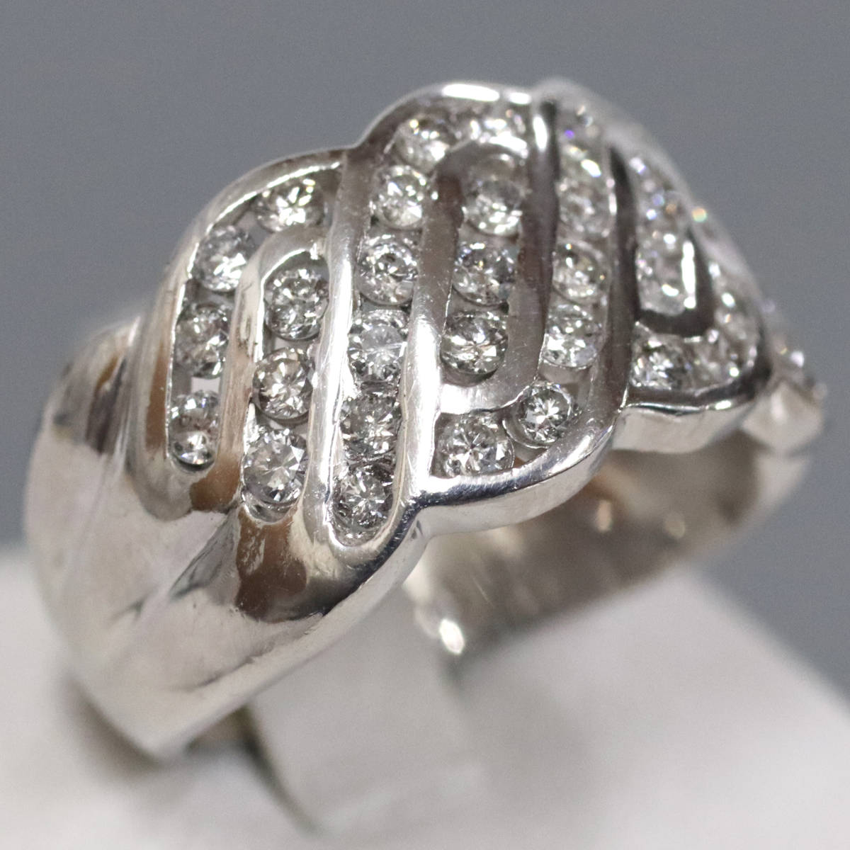 画像3: Pt900ダイヤモンドリング D1.00 10.8g #12.5 (3)