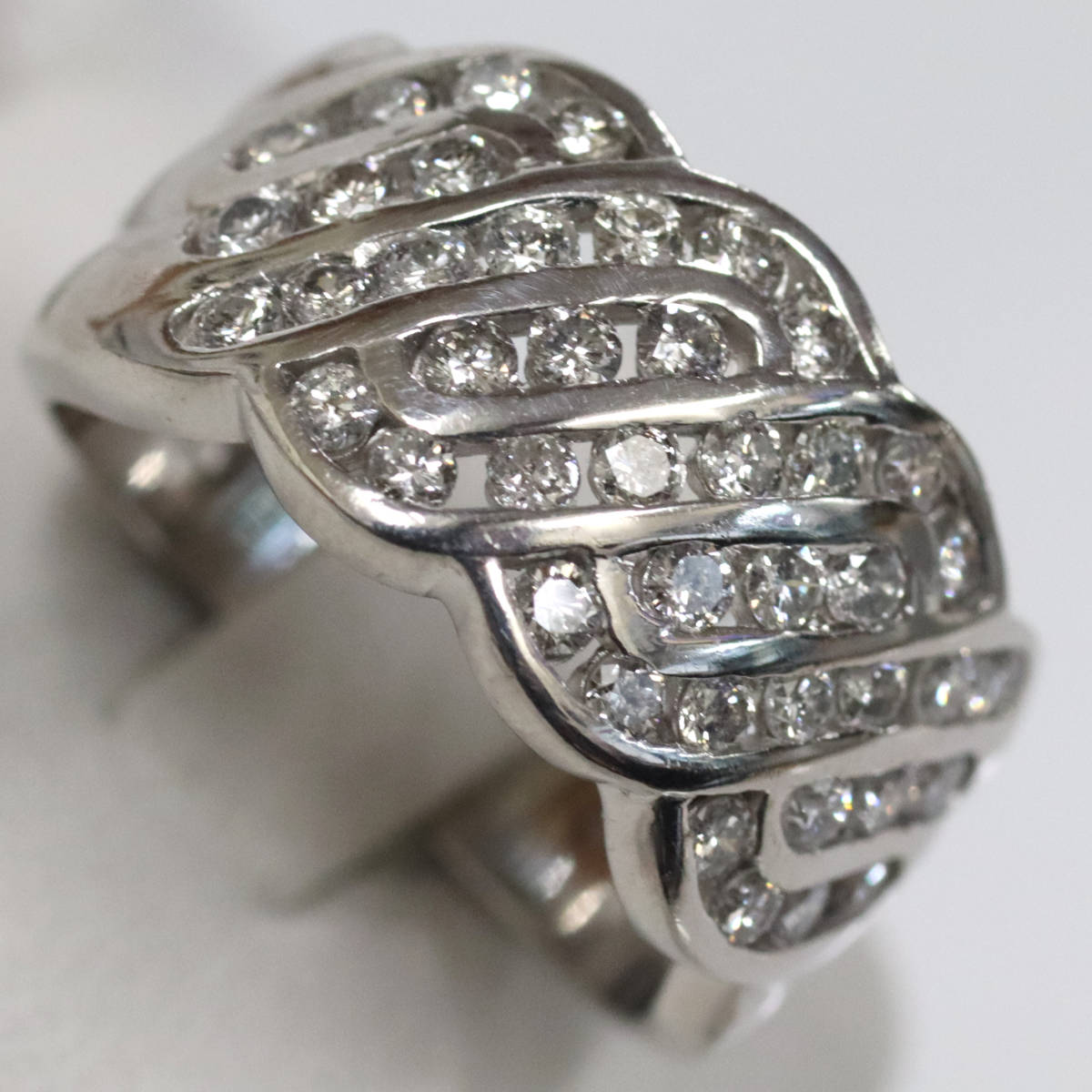 画像4: Pt900ダイヤモンドリング D1.00 10.8g #12.5 (4)