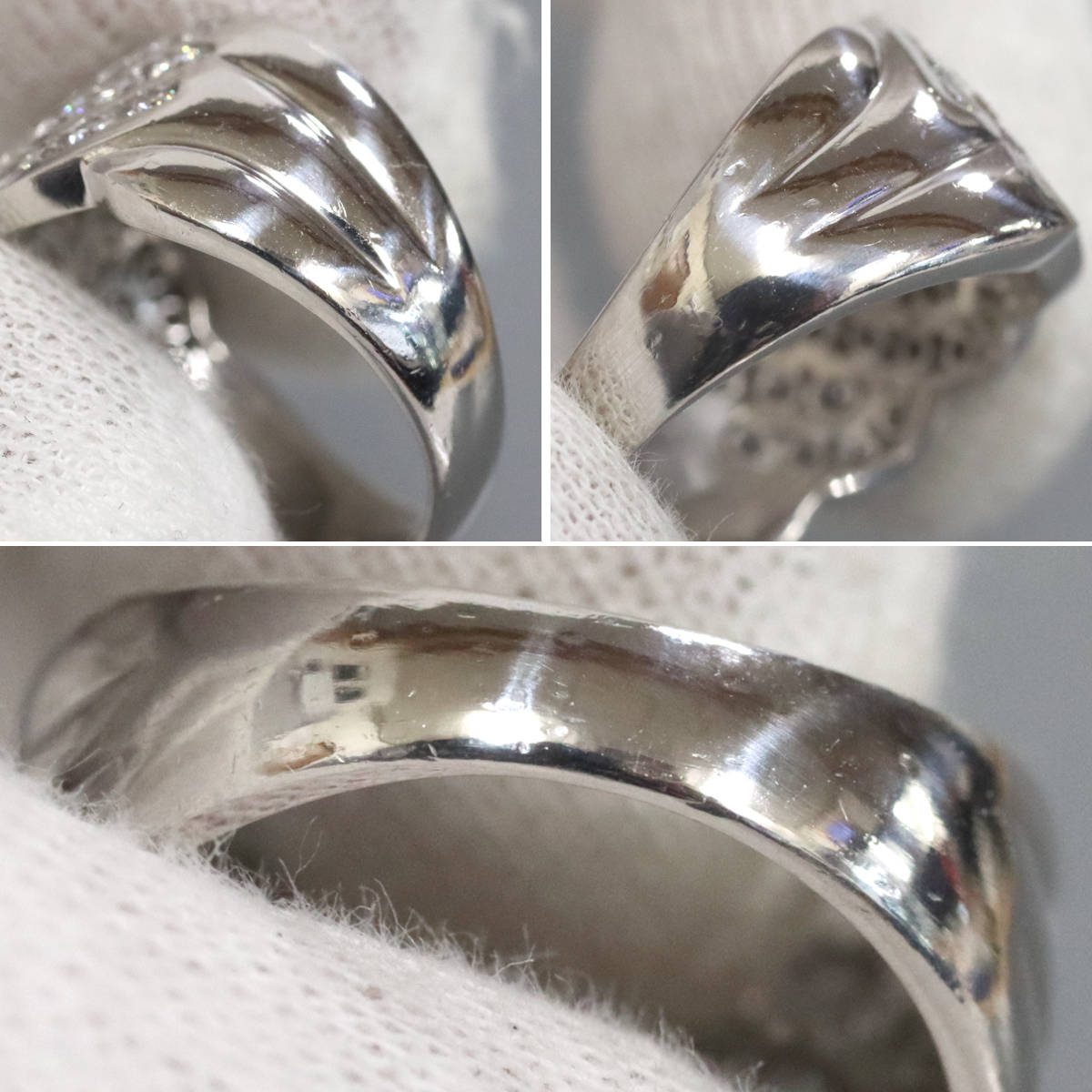 画像6: Pt900ダイヤモンドリング D1.00 10.8g #12.5 (6)