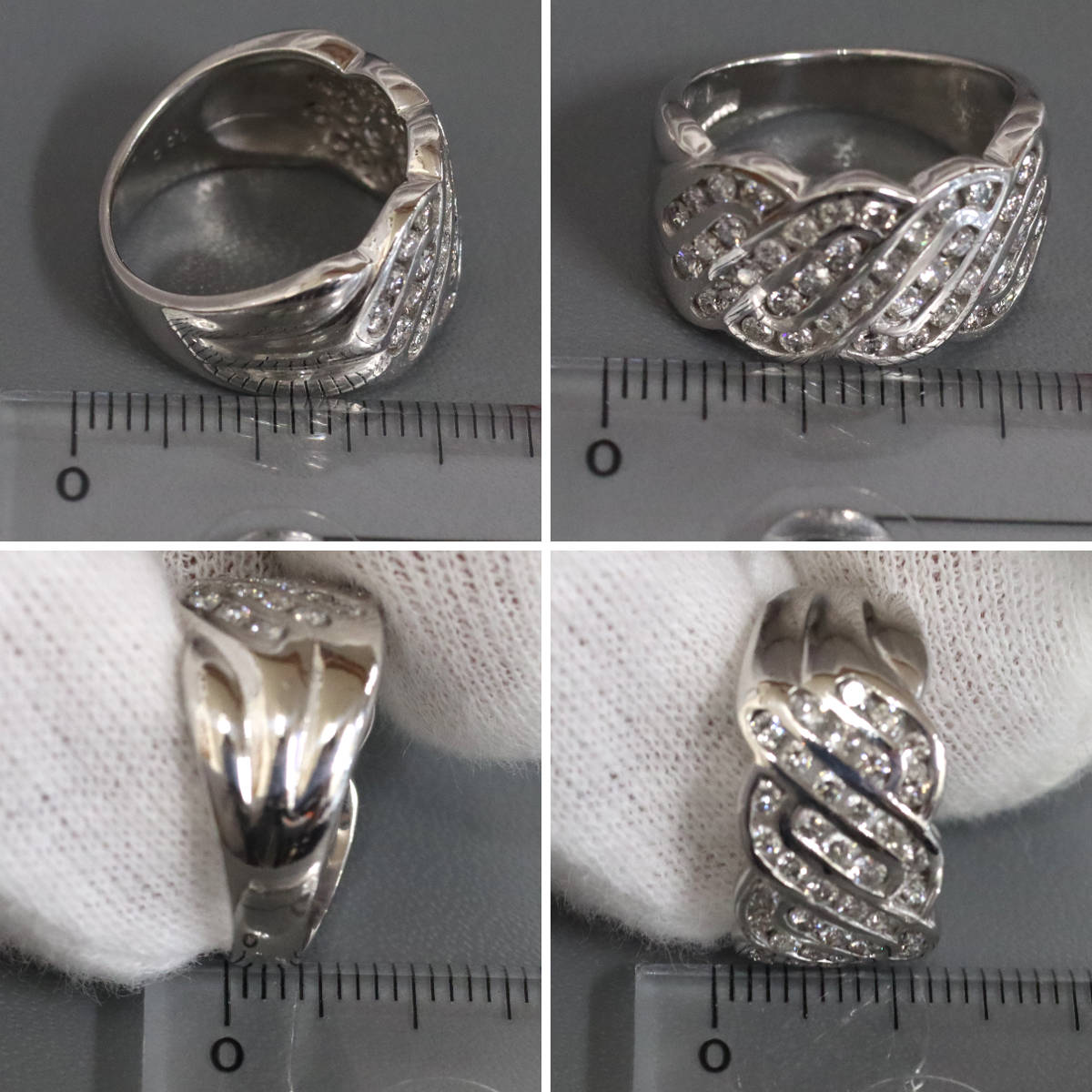 画像9: Pt900ダイヤモンドリング D1.00 10.8g #12.5 (9)